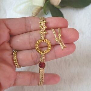 📿NWT M03 Macrame Bracelet. Special Gift. Gold Style. Delicate Bracelets